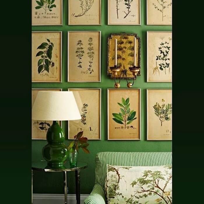 Botanicals and green walls global interior design on instagram