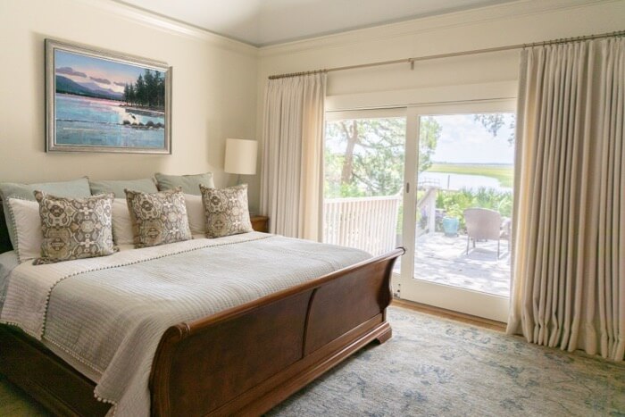 Main bedroom with marsh views photo by Lynn Tennille