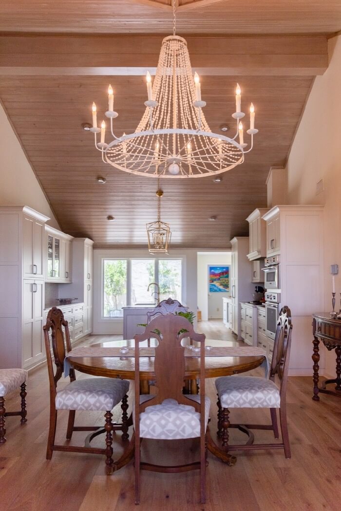 Aidan Gray chandelier in dining area photo by Lynn Tenille