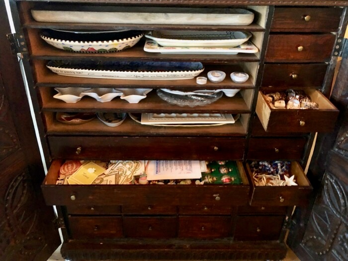 Apothecary cabinet with lots of drawers photo by Kathy Miller