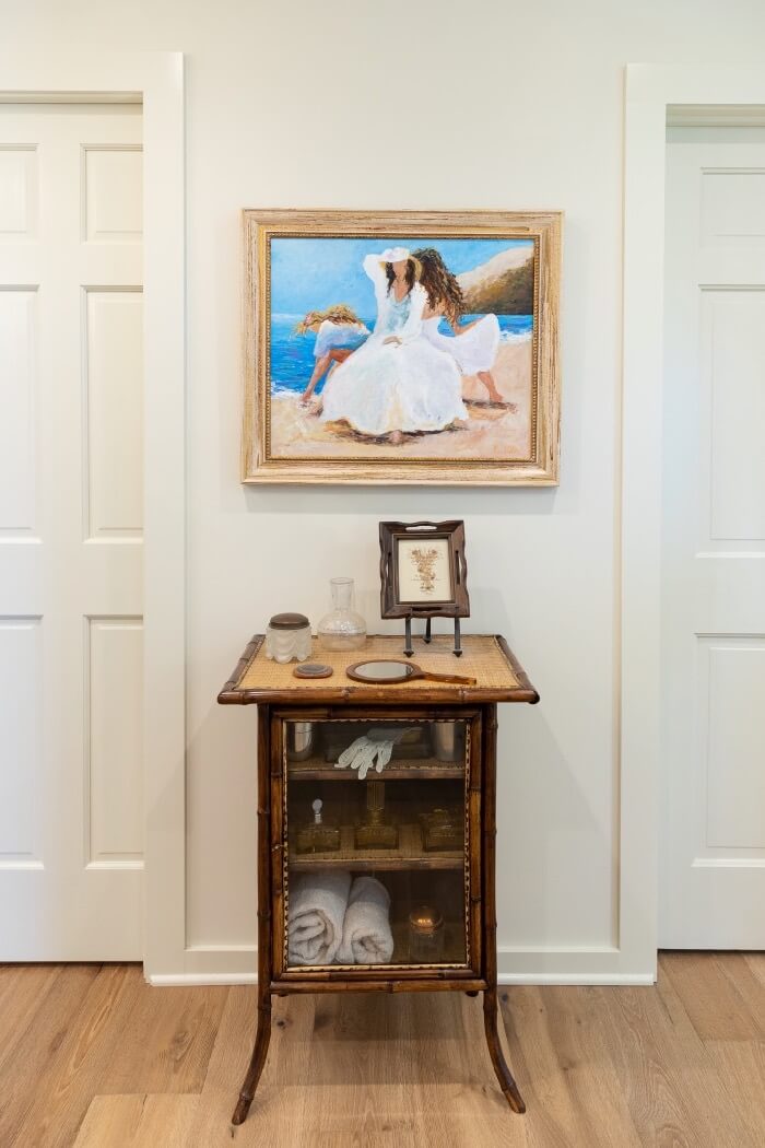 Antique bamboo cabinet with unique collections photo by Lynn Tennille