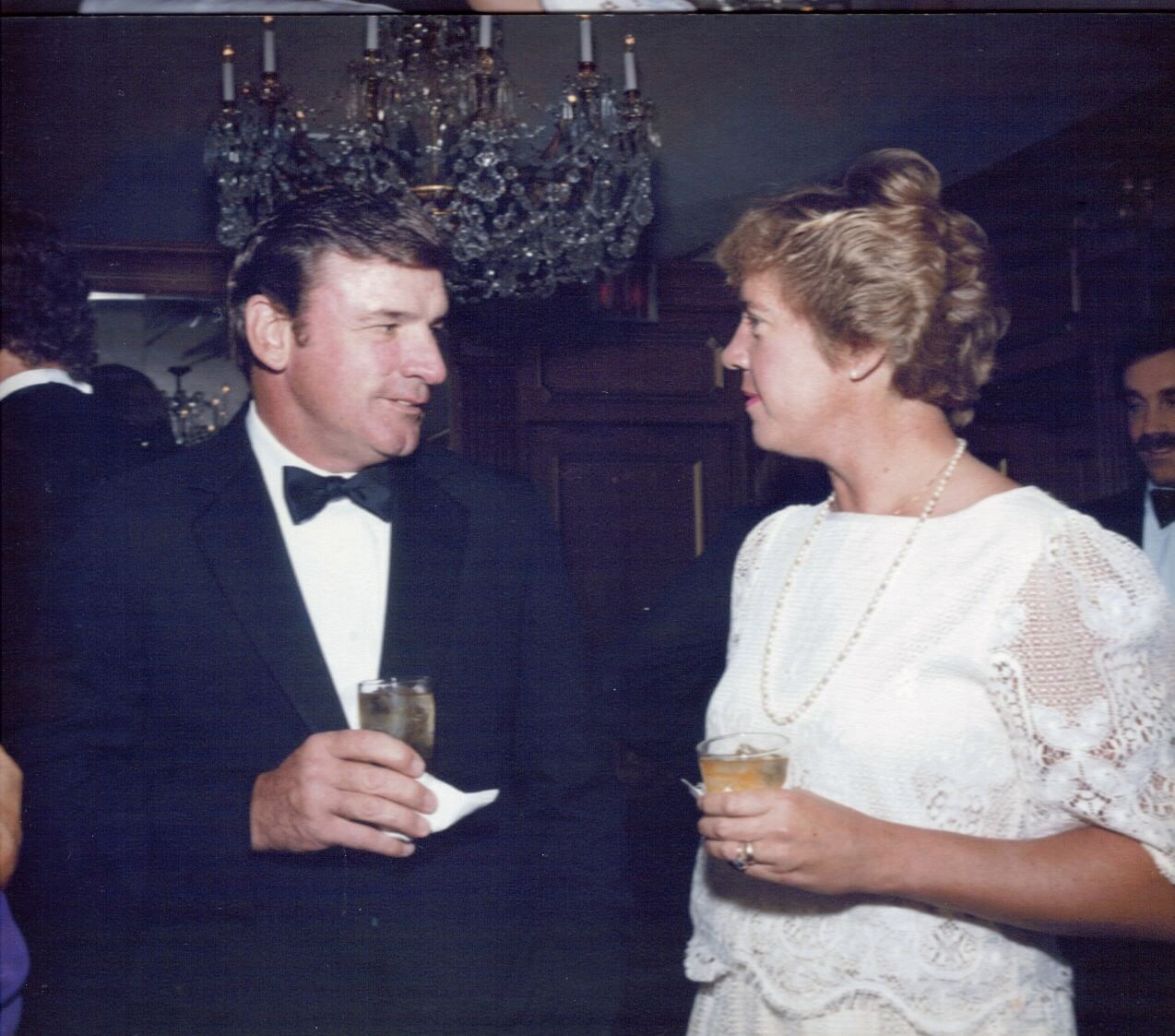 Carol and Mike Joyce at a celebration party for Dave Miller 