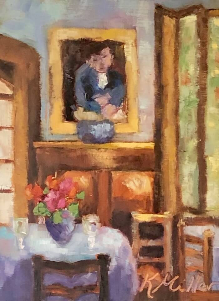 Lunch In Provence original painting by Kathy Miller