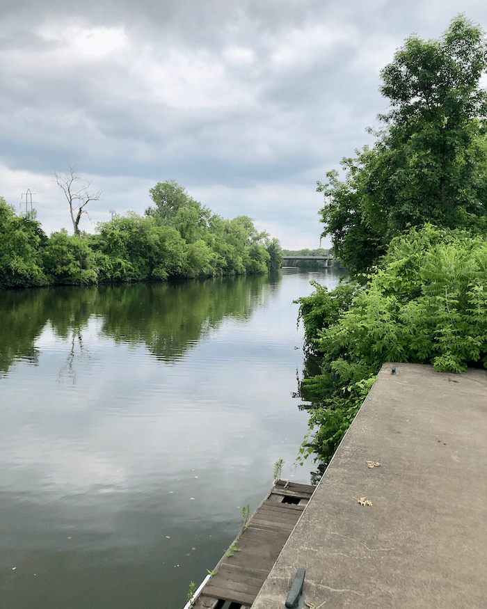 Erie Canal in Utica NY photo by Kathy Miller