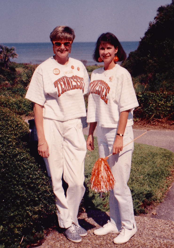 Kathy and Robin Tennessee Florida game early 90's photo by Kathy Miller