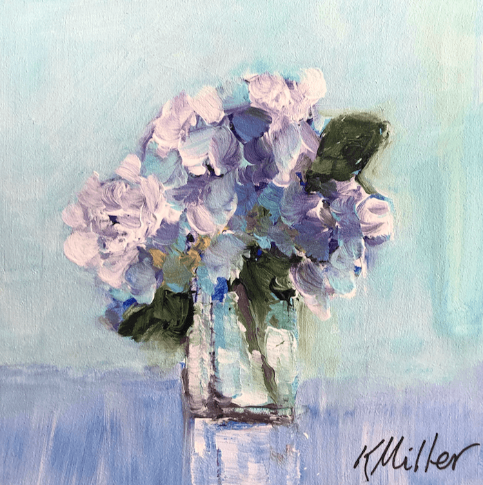 Hydrangea Love original painting by Kathy Miller