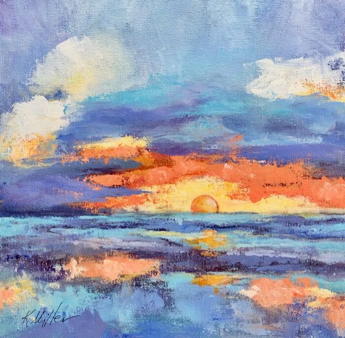 Amelia Sunrise original Acrylic painting by Kathy Miller