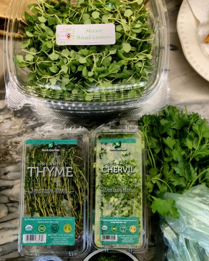 Specialty herbs and micro greens photo by Kathy Miller