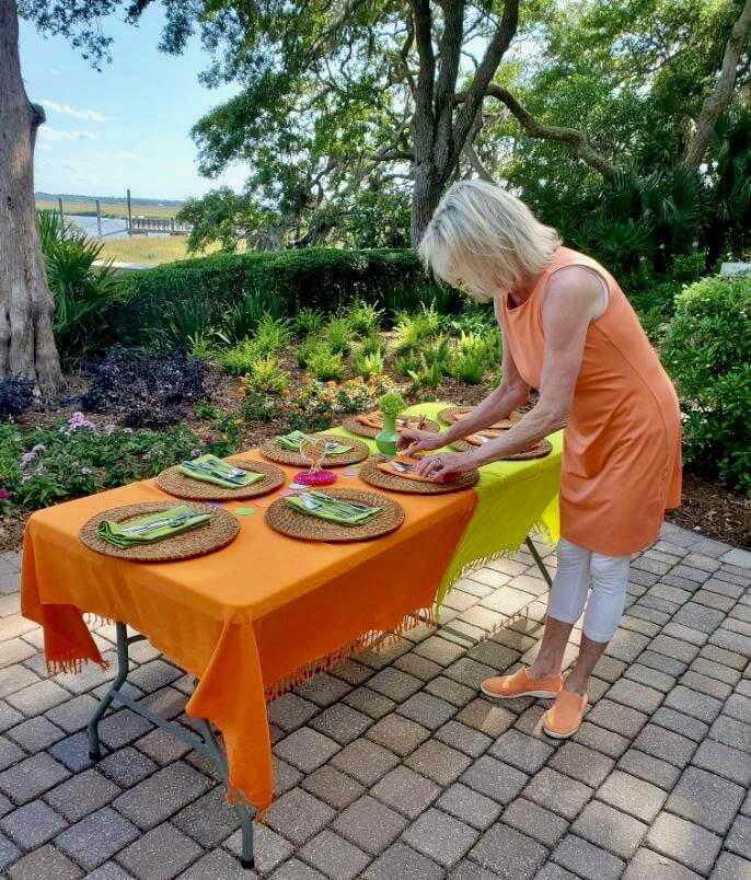 Kathy matching table and outfit