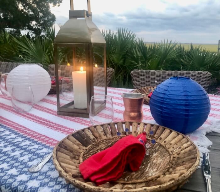 4th of July table photo by Kathy Miller