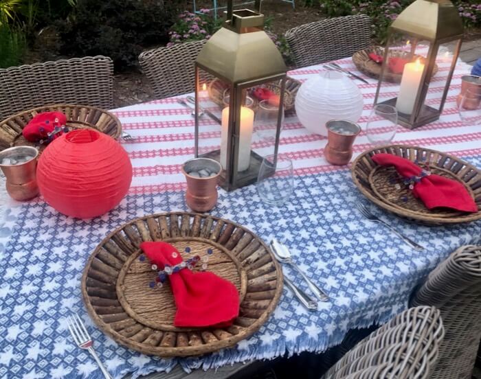 Red White and Blue table photo by Kathy Miller