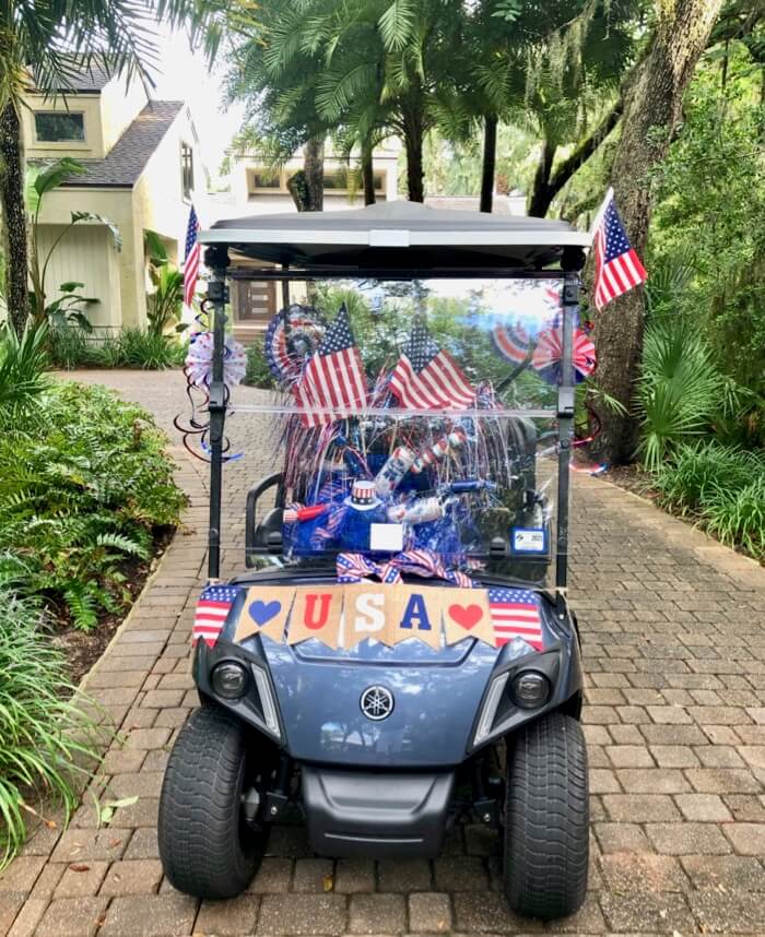 4th of July Golf Cart Parade ready photo by Kathy Miller