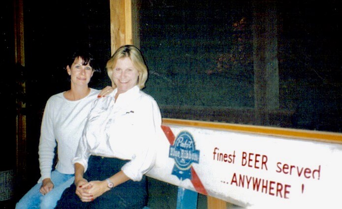 Robin and Kathy on PBR bench photo by Kathy Miller