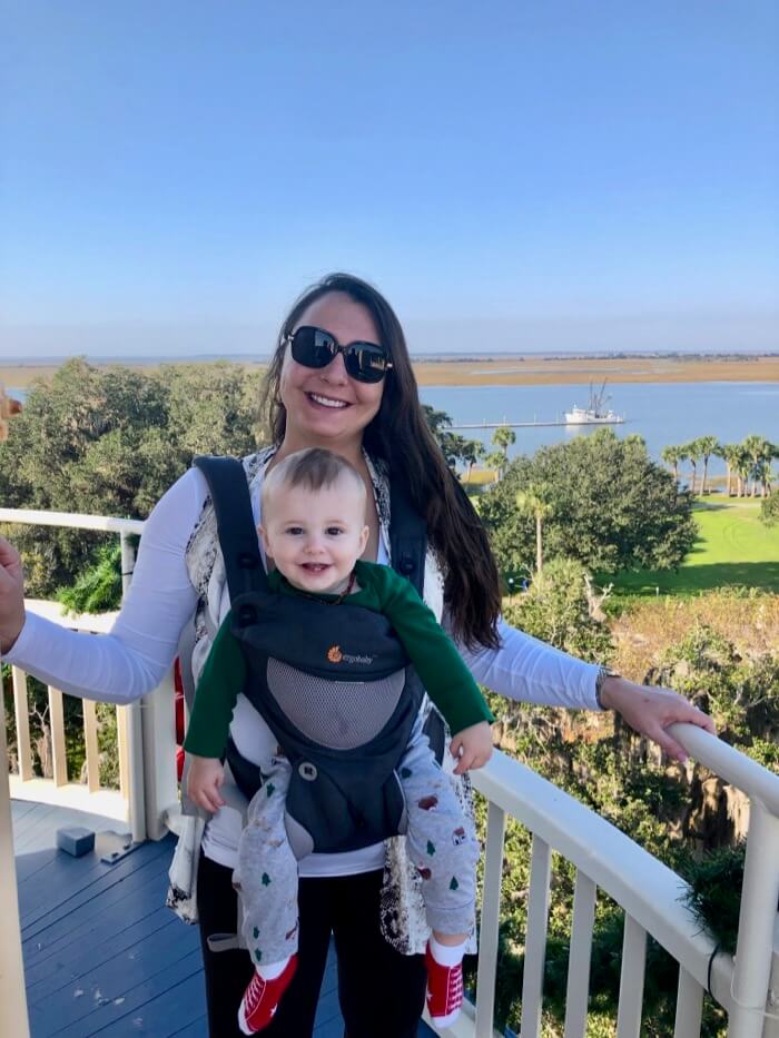 Carrie and Parks on the Turret at Jekyll Island Club