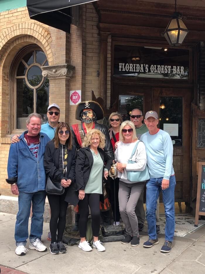 The group at The Palace oldest saloon in Florida