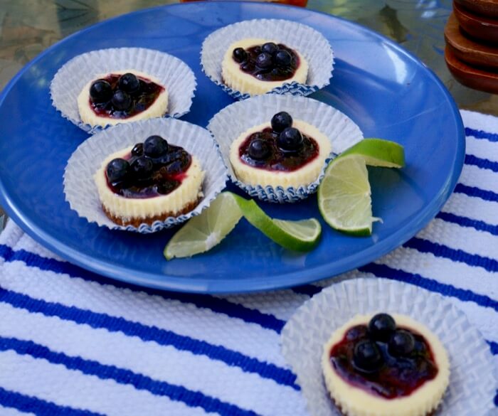 Blueberry mini cheesecakes