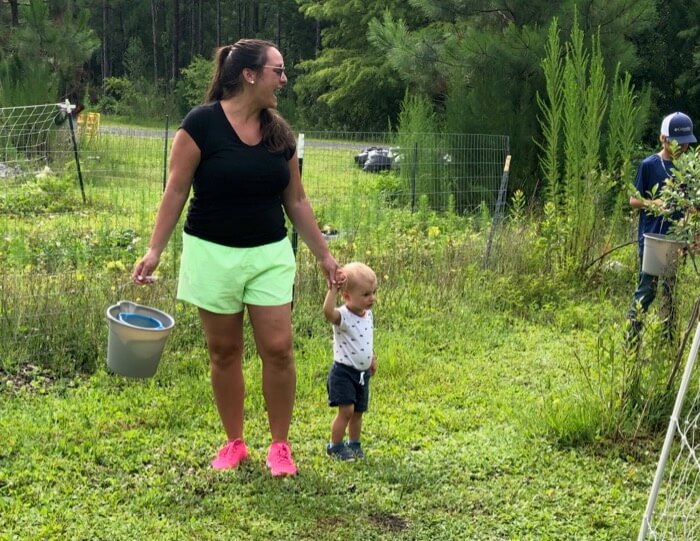 Carrie and Parks at The Blueberry Ranch