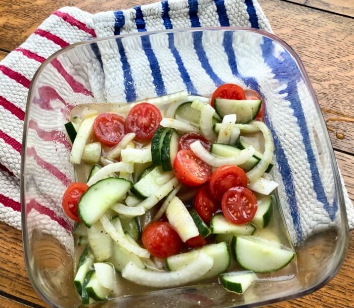 Cucumber, Tomato and Onion Salad Marinated photo by Kathy Miller