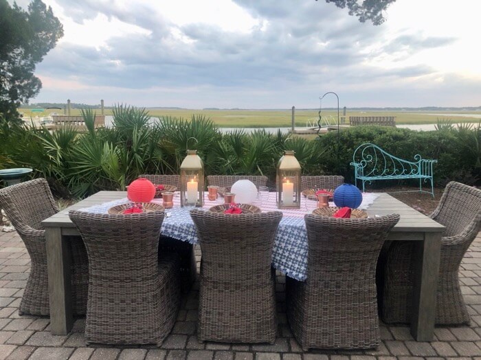 Patriotic table setting from our house to yours.