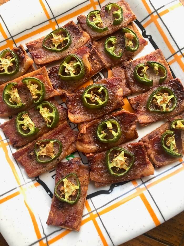 Candied Bacon Crackers with jalapenos photo by Kathy Miller