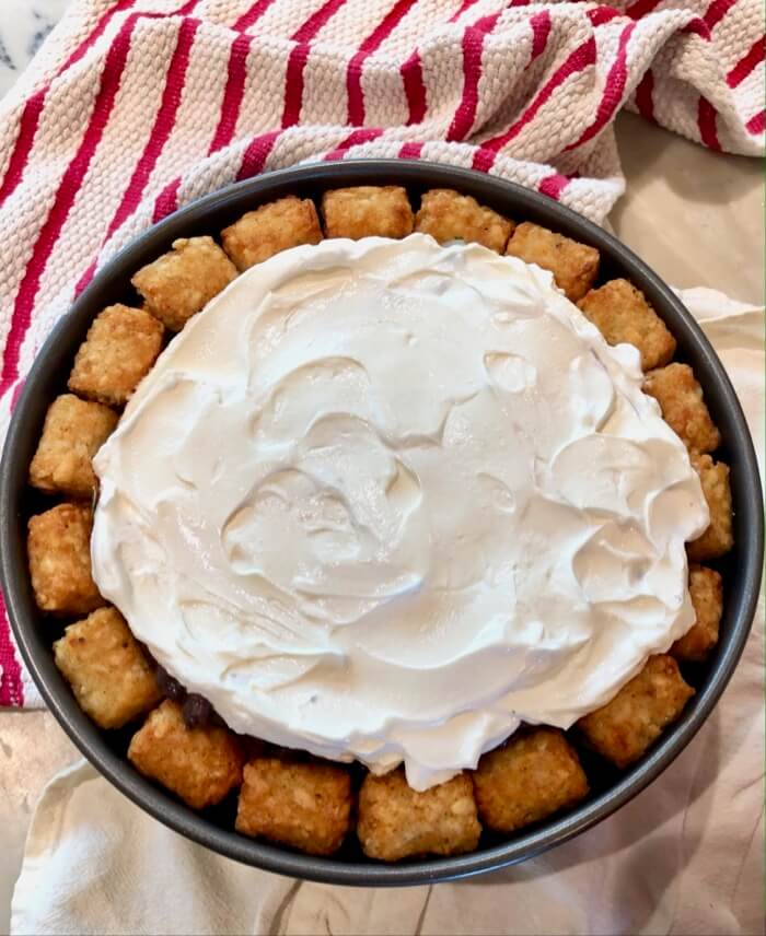 Tater tot icing on the top layer photo by Kathy Miller