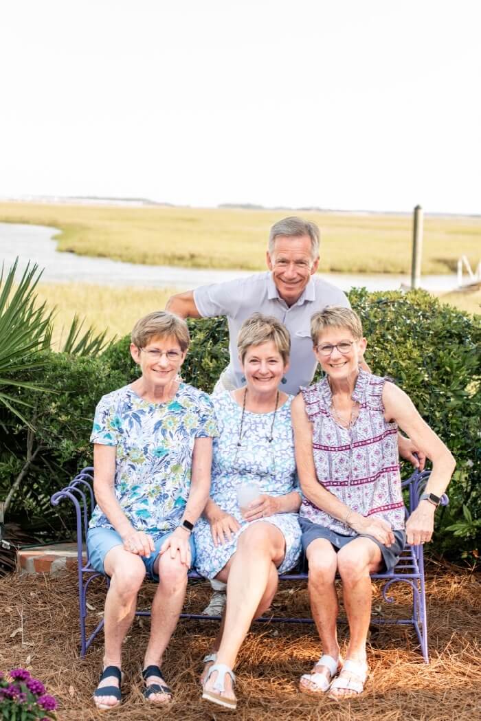 Dave with triplet sisters