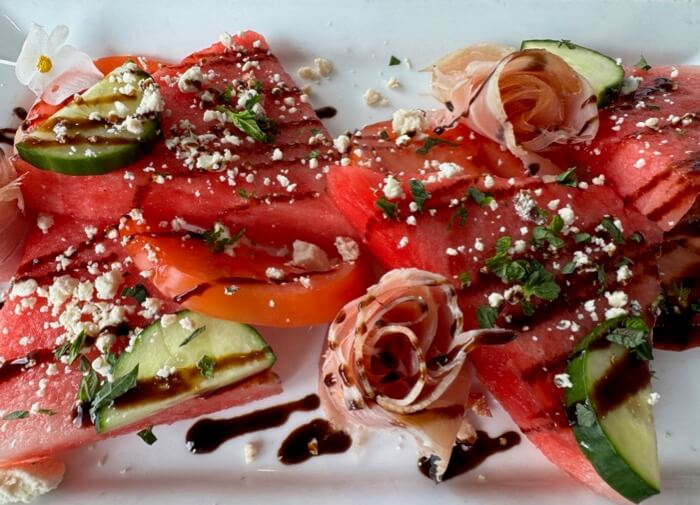 Watermelon and tomato Salad photo by Kathy Miller