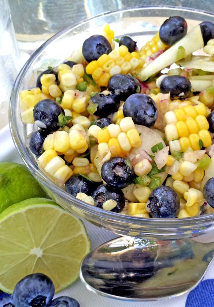 Blueberry and Corn Salad photo via Pinterest