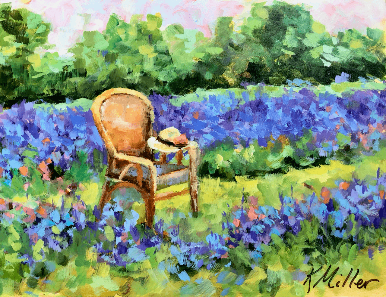 Lavender Fields In Provence oil by Kathy Miller